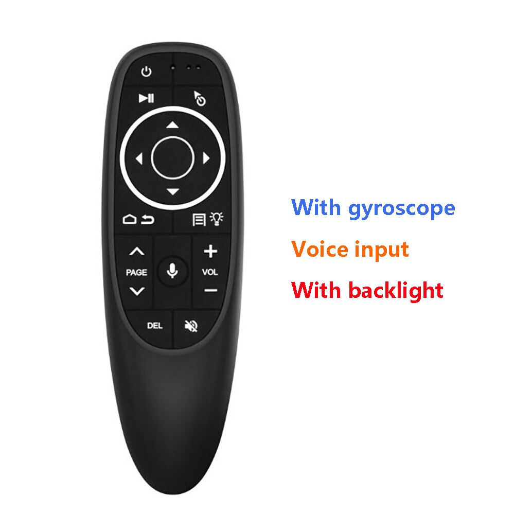 G10 G10S PRO backlit voice Air Mouse Bluetooth 2.4G wireless remote control six-axis gyroscope air flying squirrel: G10S PRO Blacklit