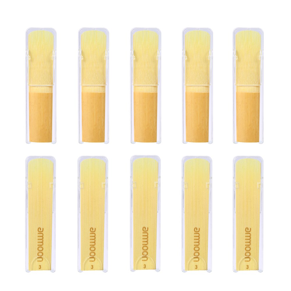 Ammoon 10 stuks/doos altsaxofoon rieten sterkte 2.5/ 3.0 saxofoon traditionele rieten saxofoon accessoires