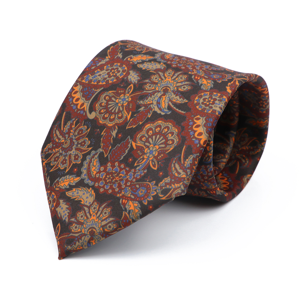 9cm Brown Blue Men Tie Vintage Floral Geometry Print Necktie Mens Wedding Business Meeting Suit Shirt Daily Wear Accessories: Beige