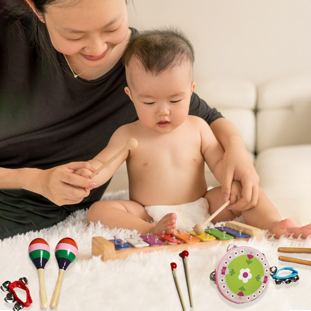 Muziekinstrumenten Voor Peuter Met Draagtas, 14 In 1 Muziek Percussie Speelgoed Set Voor Kinderen Met Xylofoon, rhythm Band