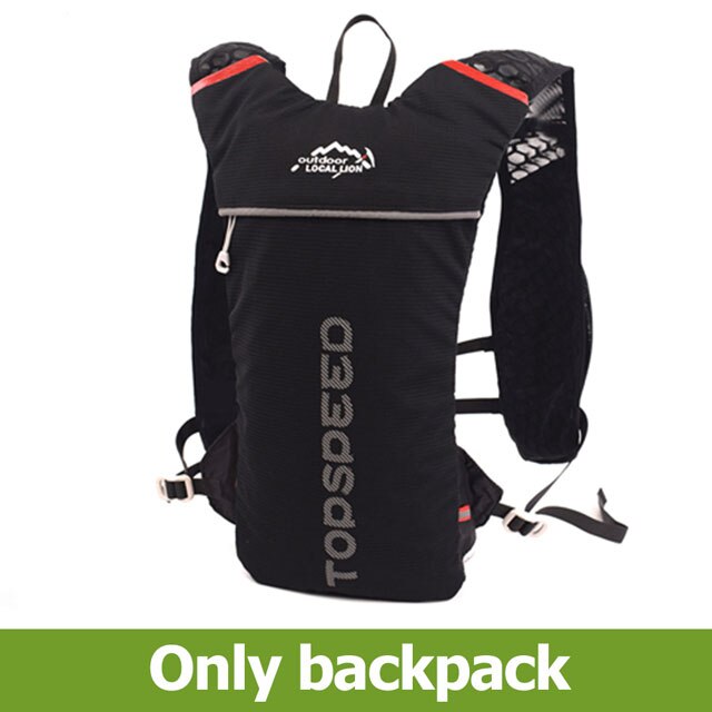 Newboler Trail running-ultraleichter 5-l-Rucksack, laufende Trink weste, Marathon, Fahrrad 2l Wasser beutel: schwarze farbe