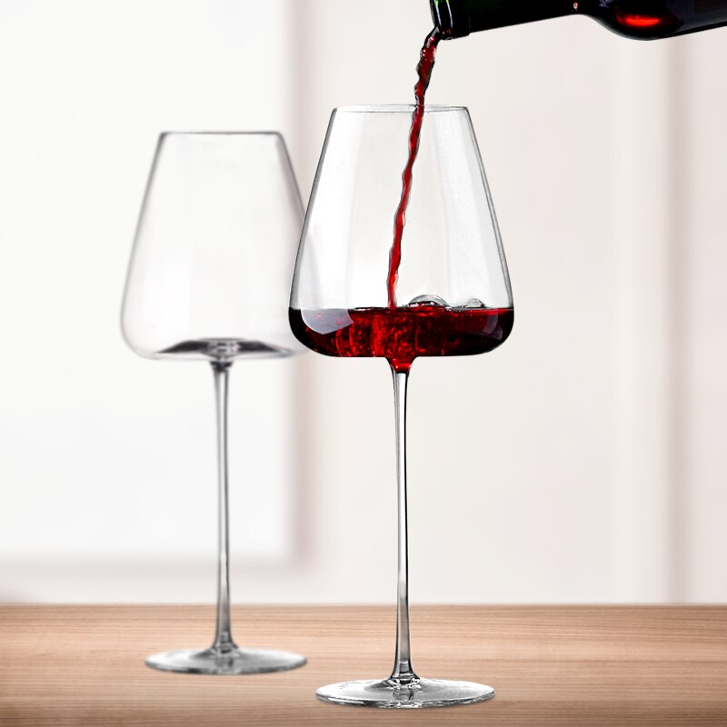 Copa de vino tinto hecha a mano de fondo convexo creativa, cristal ultrafino burdeos, copa de Arte de degustación de vientre grande, 270-600Ml