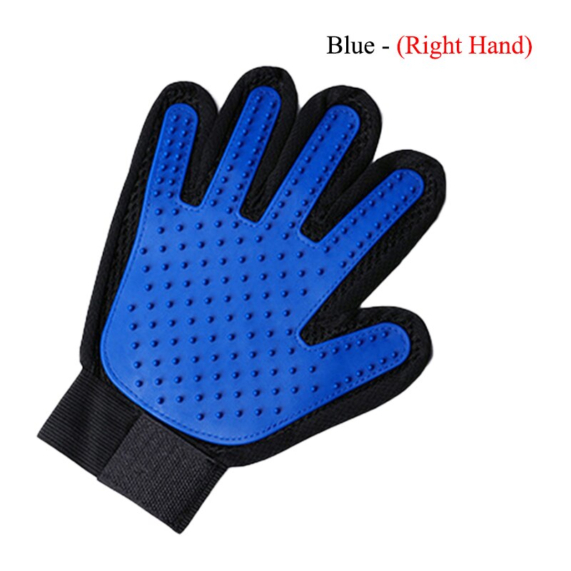 Rękawica robić pielęgnacji psów zwierzęta szczotka rękawice dla kota sierść psa usuń szczotki zwierzęta Deshedding czyszczenie grzebienie rękawice robić masażu D0008A: D0008A-02-RT