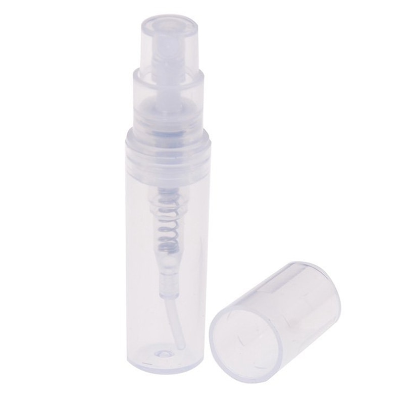 200 stk/parti 2ml gennemsigtige plastik sprayflasker lille kosmetisk emballage atomizer parfume flasker atomizing spray væske beholder