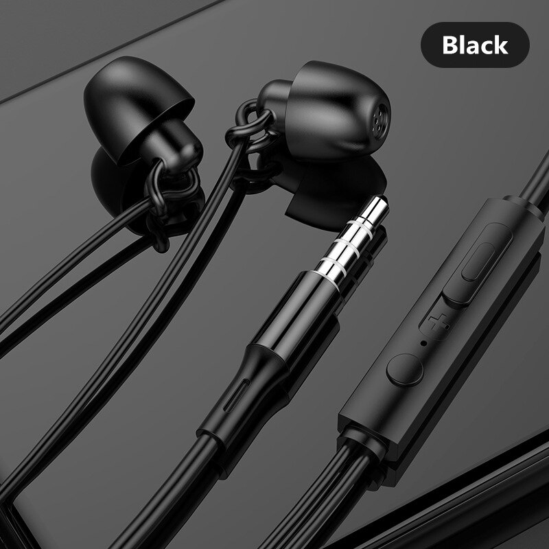 Bedrade Oortelefoon In-Ear Slaap Hifi Headset Met Microfoon 3.5Mm Jack Met Ingebouwde Microfoon Voor Xiaomi huawei Mobiele Telefoon Verstelbare