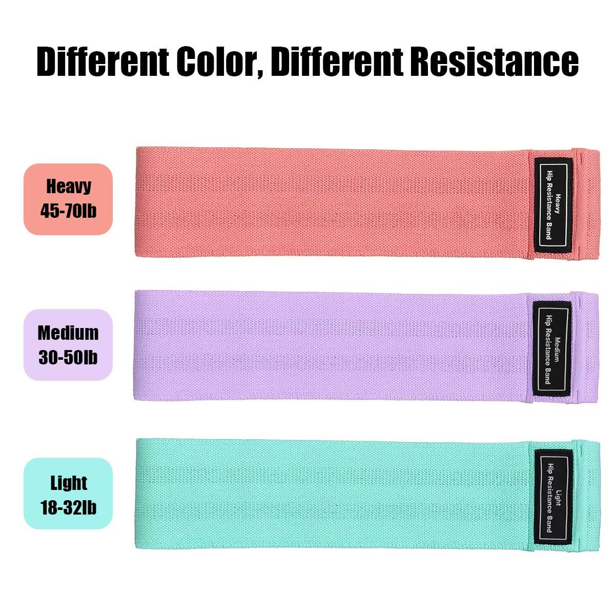 3PCS Squats Resistance Band Hip Legs Yoga Band Home Indoor Fitness Gym Equipments Squat Expander Training Workout Exercise