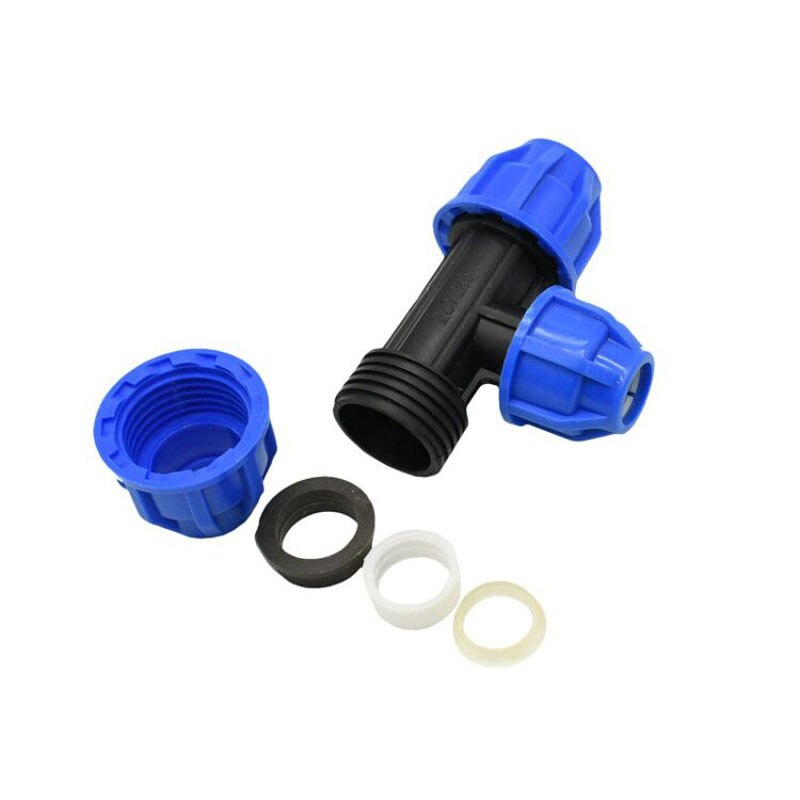 Dn15 dn20 dn25 ppr pvc pe rør tee vann splitter 1/2 3/4 1 tommers vannrør reduserende tee t kobling 1 stk.