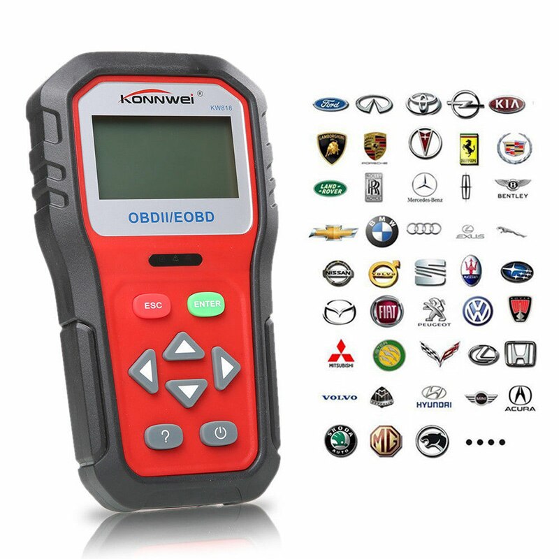 KW818 OBD2 OBDII EOBD CAN Auto Code Reader Scanner Car Engine Diagnostic Tool Check Engine Car Code Reader Tool