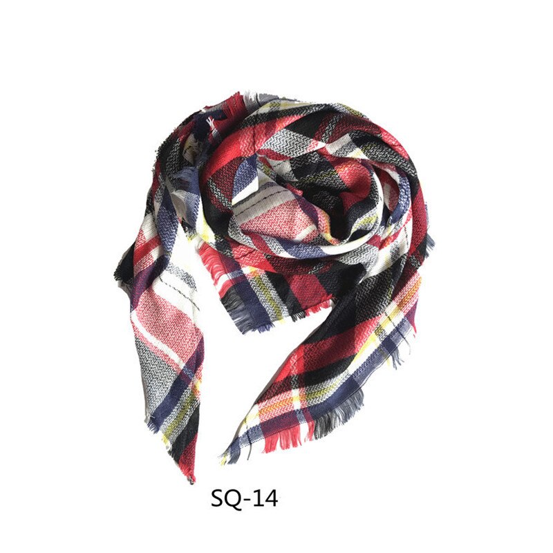 JIFANPAUL scarf autumn and winter imitation cashmere children's plaid scarf retro shawl scarf unisex