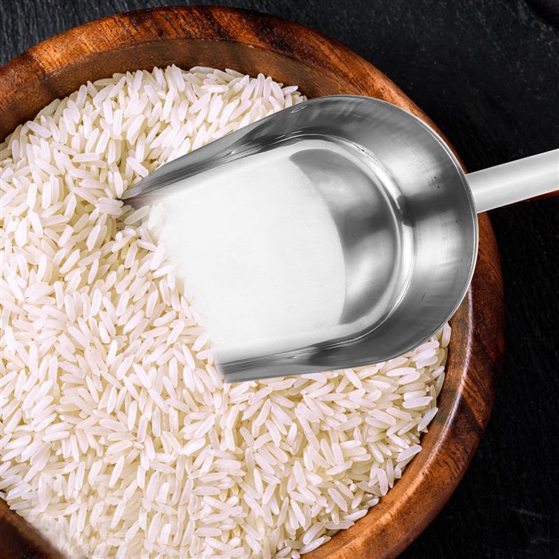 Pala de acero inoxidable para medir Harina de azúcar, granos de arroz, para fiestas, Bar, Buffet, comercial, utensilios de cocina
