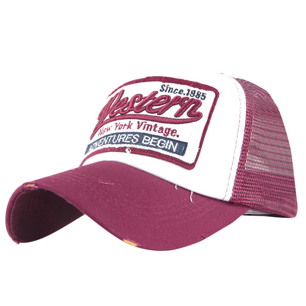 Gorras de béisbol bordadas para hombre y mujer, gorros de béisbol unisex, de algodón Multicolor, malla con letras bordadas, unisex