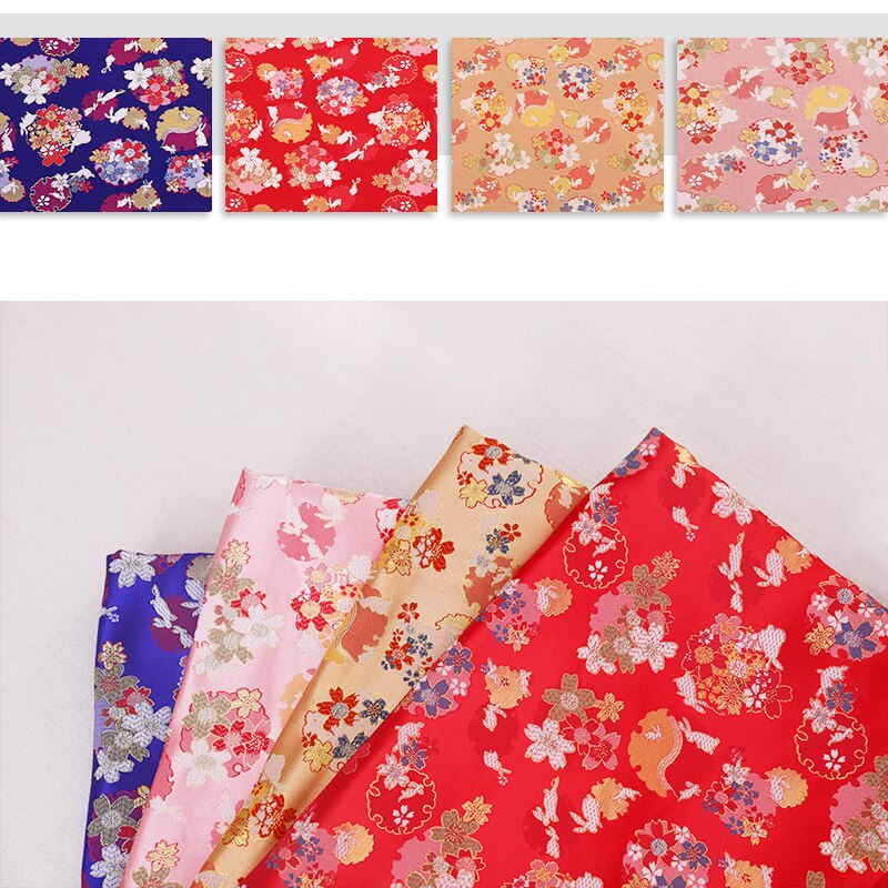 Jurk Brokaat Satijn Jacquard Patroon Stoffen Voor Cheongsam Hanfu En Kimono Naaien Materiaal
