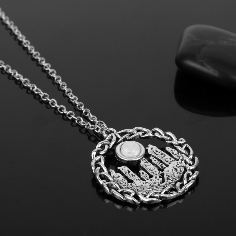 Mqchun outlander smykker cirkel keltisk knude vedhæng sassenach vintage halskæde til mænd kvinder par