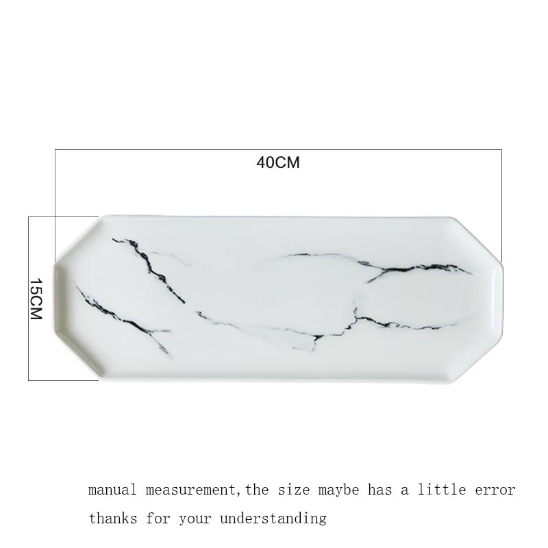 Marmor tekstur service sort hvid keramisk porcelæn tallerken spaghetti grøntsager kagefad stor underkop service kunst