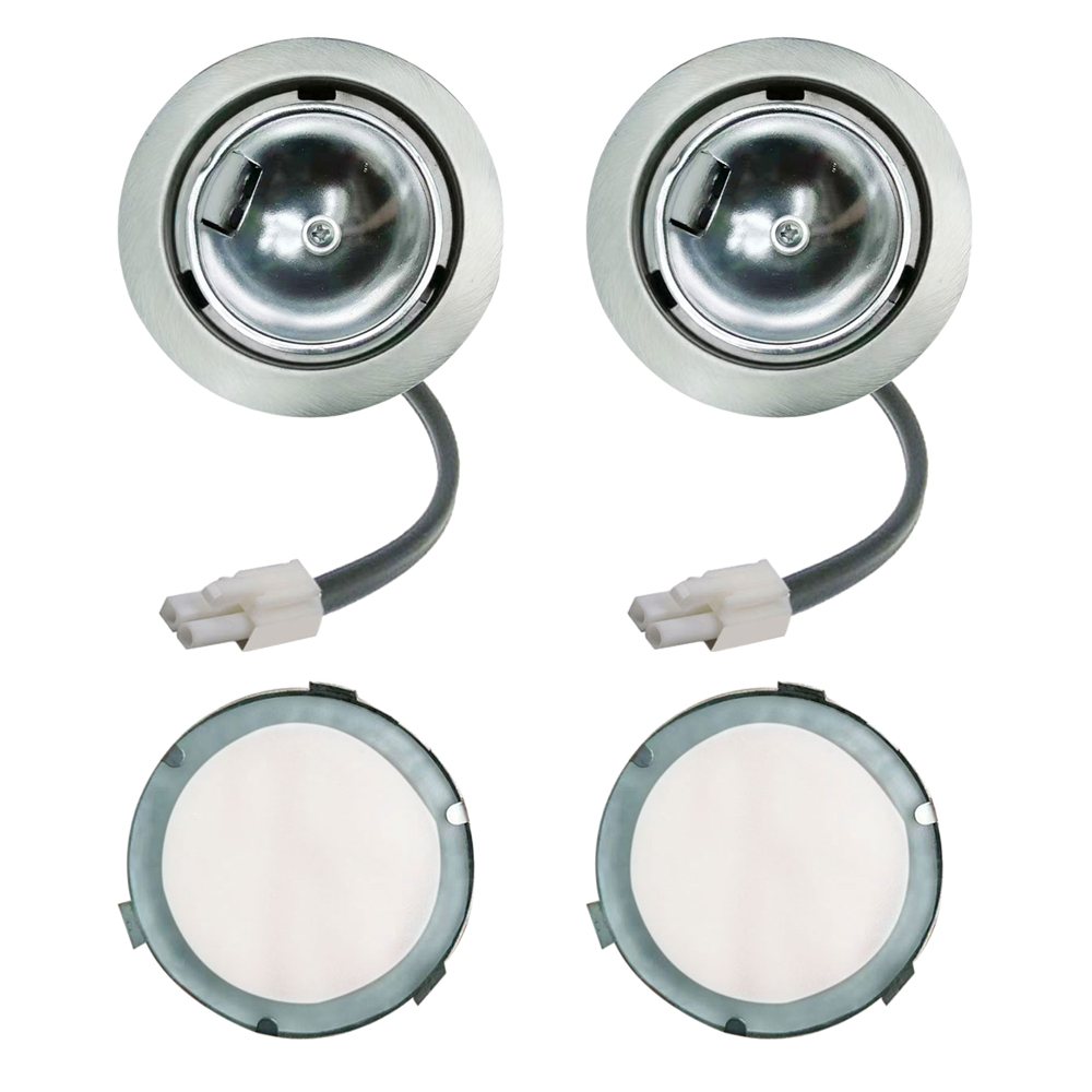 2x G4 Light Fuxtures LED Cabinet Light Housing for 65mm/2.5in Hole Shelf Closet Undercabinet Light Fitting Parts Max 20W