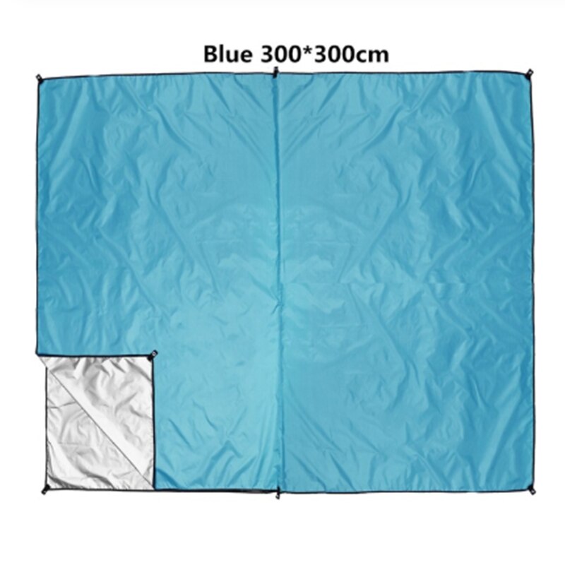 Anti-uv vandtæt hængekøje regnflue telt presenning, hængekøje baldakin 210t ripstop nylon materiale, camping, vandring essentielt udstyr: Blå