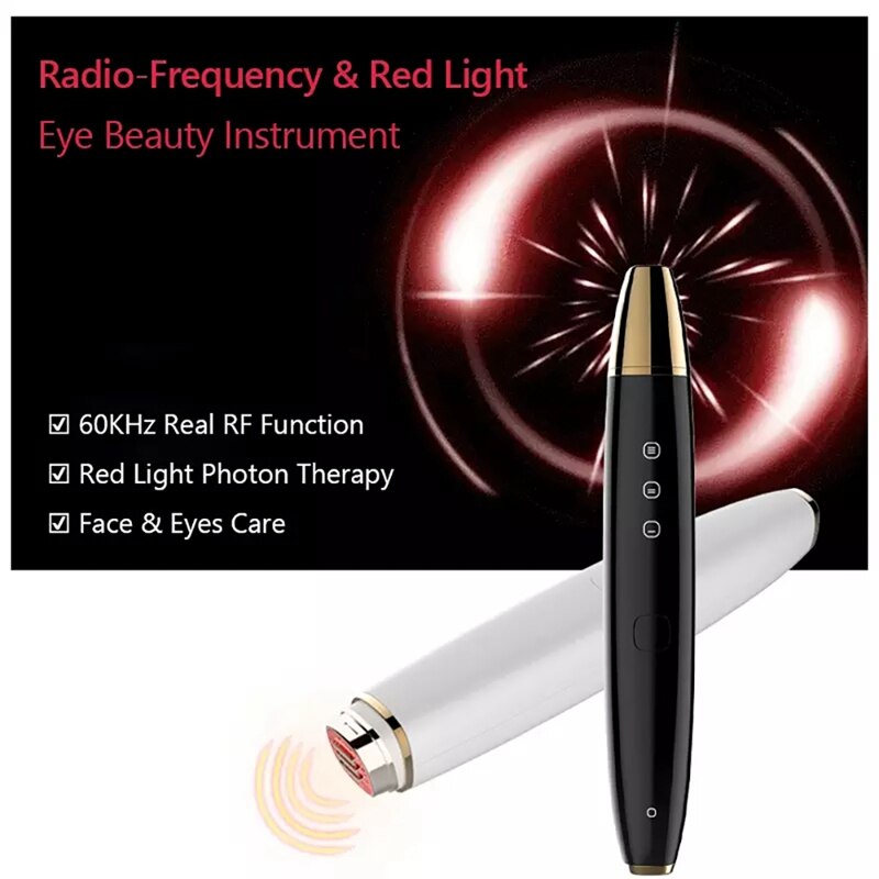 Bolígrafo antiarrugas para masaje de ojos, radiofrecuencia, terapia de luz roja, aparatos faciales portátiles para belleza