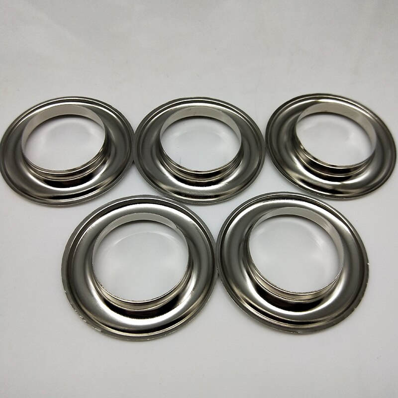Silver plagg järnöglor med packning 30 mm scrapbooking tillbehör stickade jeans kläder väskor skor 50 st / parti