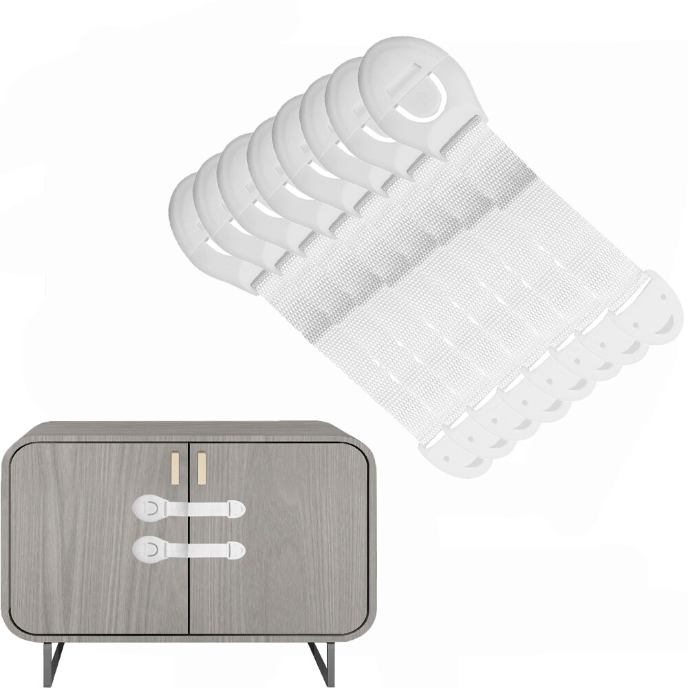 8pcs Child Kids Safety Locks Children Protection Kids Safety Care Drawer Cabinet Cupboard Lock