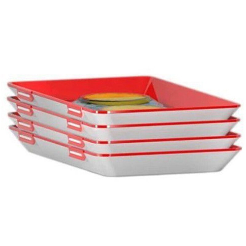 Clever Tray Food Plastic Preservation Tray Kitchen Items Food Storage Container Set Food Fresh Storage Microwave Cover