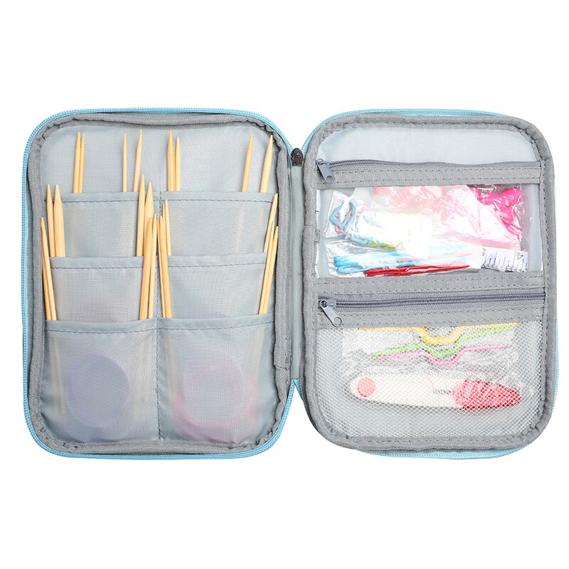 Premium Crochet Hooks Set With Case 12 Pcs Knitting Needles Set DIY Needle Arts Craft Scissors Stitch Markers Sewing Tools
