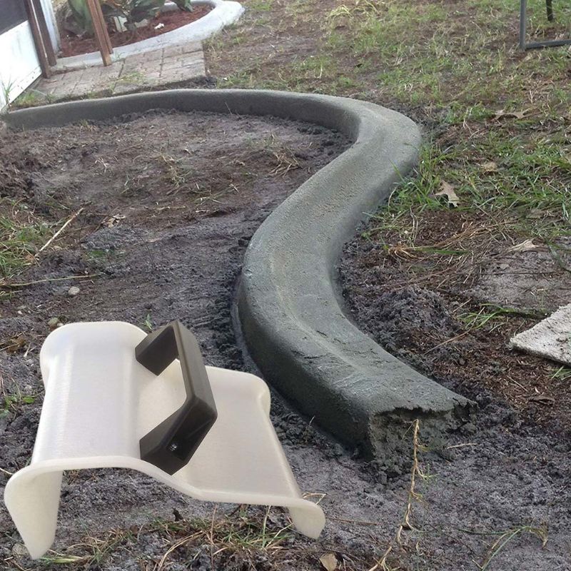 Truelle de béton de paysage de bricolage polyvalent avec le modèle de coupe-bordure de poignée faisant la forme