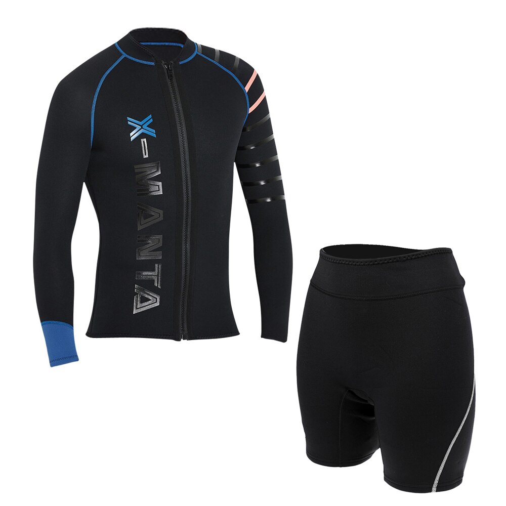 Dive &amp; Sail Mannen 3Mm Duiken Wetsuit Jassen Broek Lange Mouwen Duikpak Scuba Jump Surfen Snorkelen Wetsuits