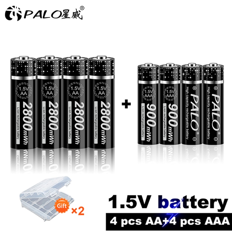 1.5V lithium AA + AAA rechargeable battery 1.5V AA AAA li-ion battery for flashlight toys watch MP3 player aa lithium batteriies