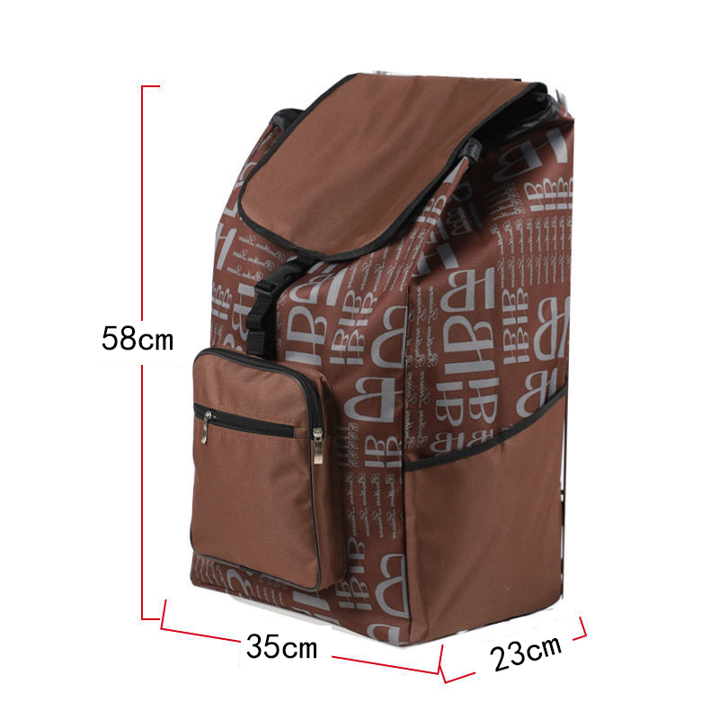 Storage Bags for Trolley Shopping Cart Woman Market Purchase Basket Trailer Portable Cart Large Luggage Bags Foldable Handbag: SKY BLUE