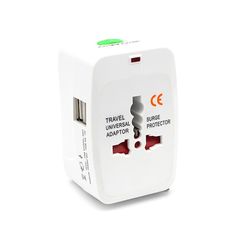 Dual USB Charging Port All in One Universal Worldwide Convenient Travel Charger Power UK AU US EU Plug Adapter With Packaging