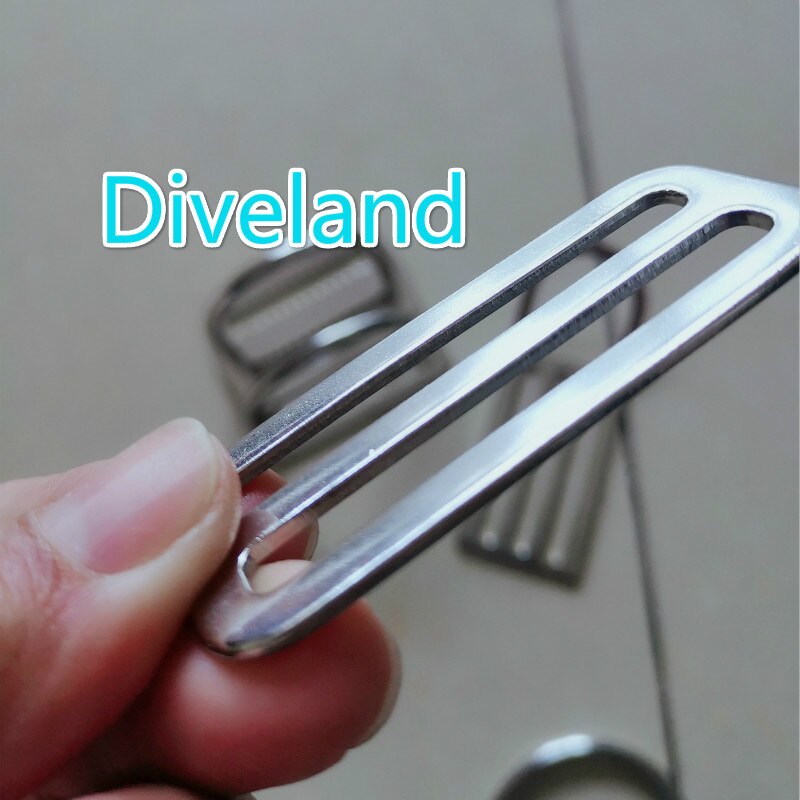100% Brand 316 Stainless Steel D Ring Buckle Scuba Diving Weight Belt Keeper Webbing Harness Belt Retainer Stopper: NO 1