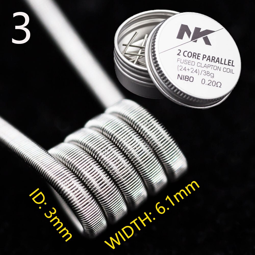 NK Ni80 DIY Coils Clean Prebuilt Triple Fused Clapton Vape Wire Flat Ribbon Heating E-cig RTA RDTA RDA RBA MTL Pre-made Coils