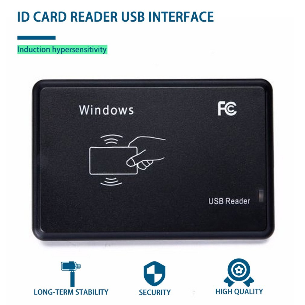 Ultra Thin Compact Size 125kHz USB RFID Contactless Proximity Sensor Smart non-contact ID Card Reader