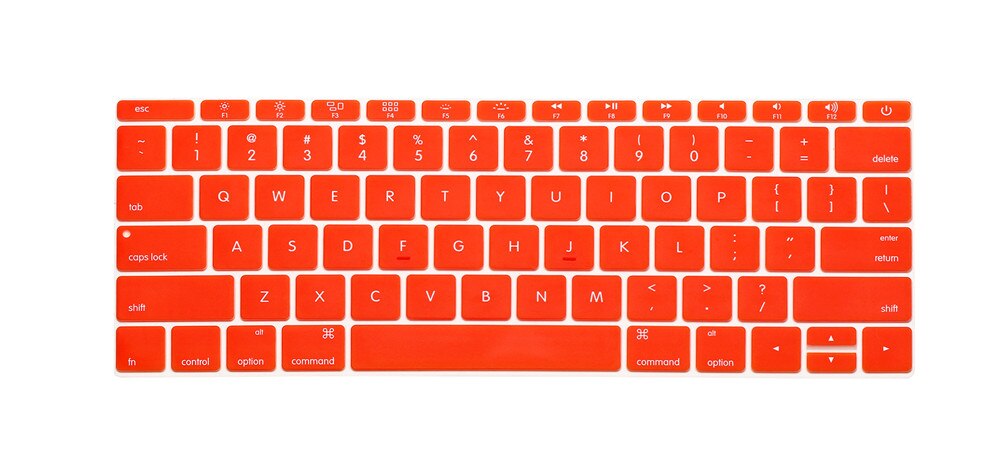 For Apple Macbook Pro 13" Inch Keyboard Skin Cover Protector Us Version A1708 (No Touch Bar) For Mac Book Pro 13.3 1708: orange