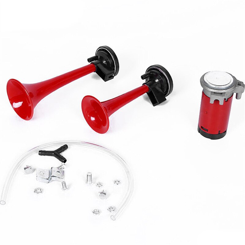 Car Air Horn Air Sound Signal Beep Automobile Horn 12V/24V Loud Electric Horn Sound Speakers Universal For Truck Car Train Boat