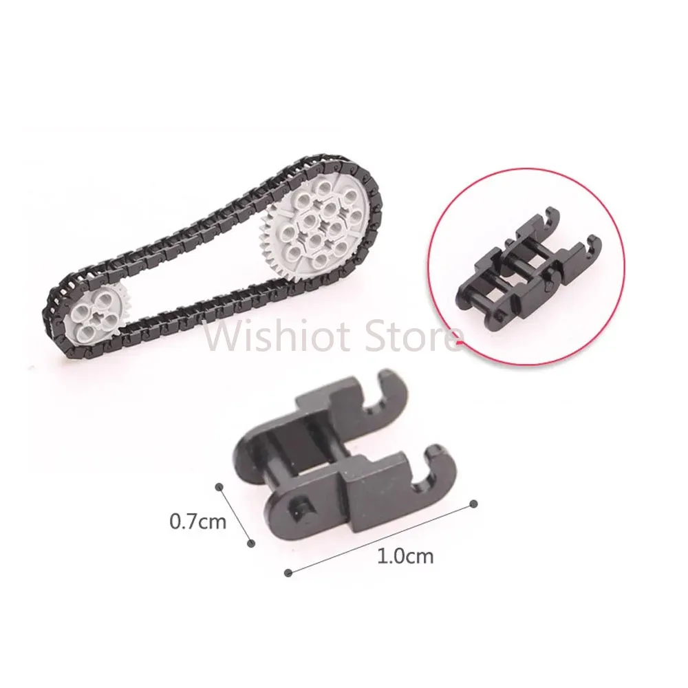 100Stck Technische Teile 3711 14696 Verknüpfung Kette Ziegel für MOC Bausteine Getriebe Panzer Spur treten Motorrad Zug freundlicher spielzeug