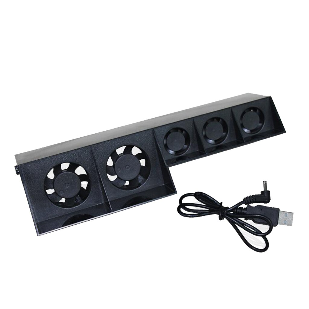 Cooling Fan For PS4 Console Cooler For PS4 USB External 5-Fan Super Turbo Temperature Control For 4