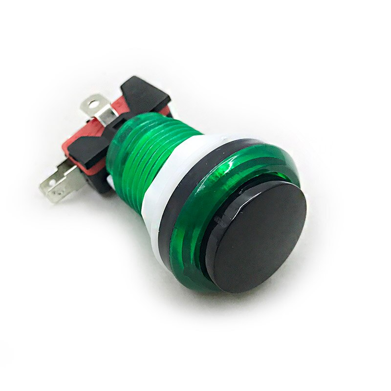 LED付きマイクロスイッチ,5V/12V,32mm,プッシュボタン,黒: green