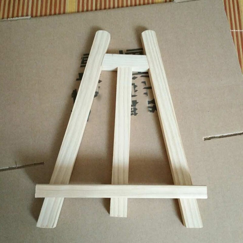 Naturligt trä mini staffli ram stativ display möte bröllop bord nummer namn kort stativ hållare målning hantverk