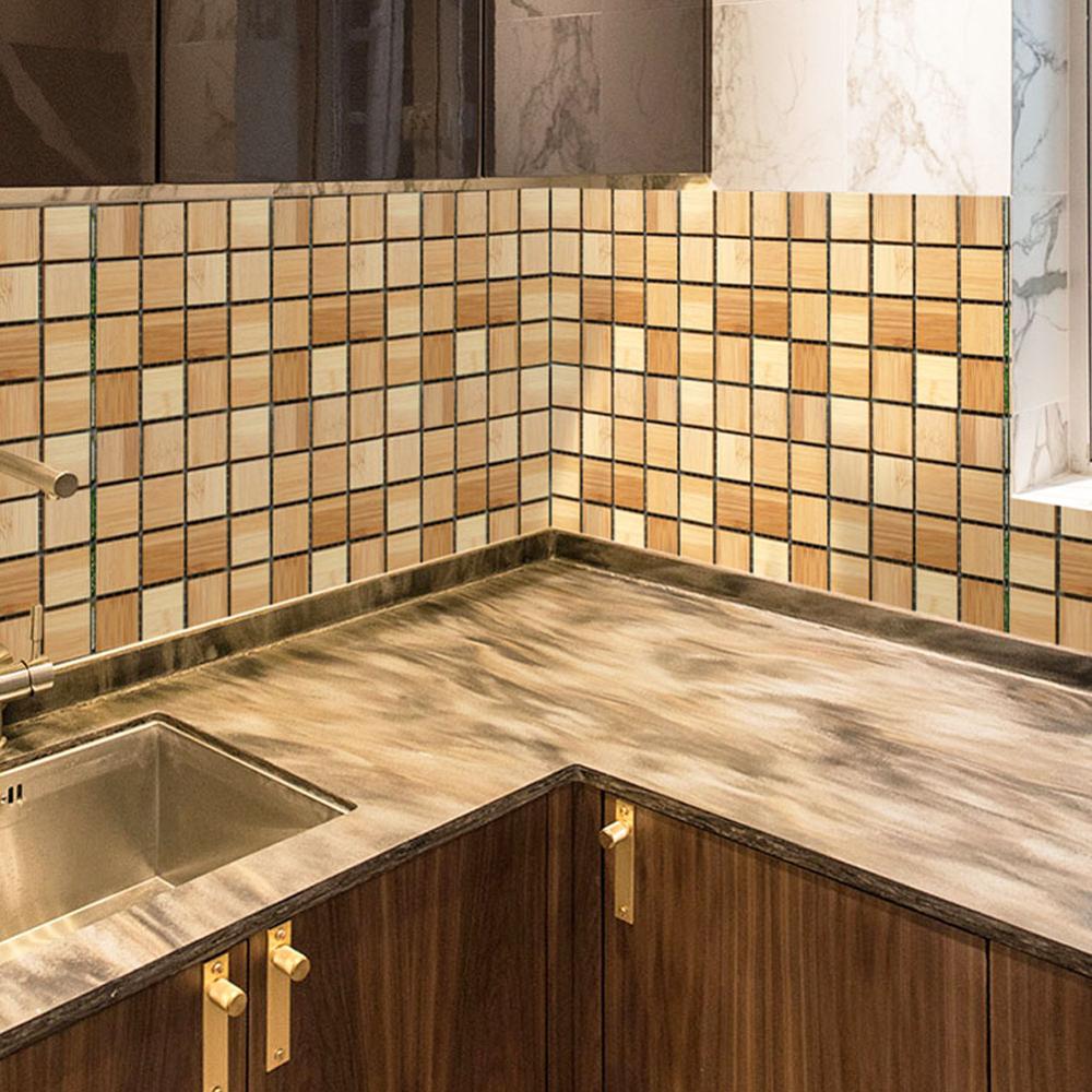 10 st retro kakel väggdekaler pvc vattentät mosaik dekal kakel klistermärken badrum kök heminredning klistermärke