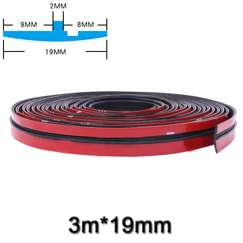 14mm/19mm naklejki gumowe szyberdach trójkątne okno uszczelnione paski uszczelka tapicerka przednia tylna naklejka na przednią szybę okno samochodu uszczelniacz: 3 meters  19mm