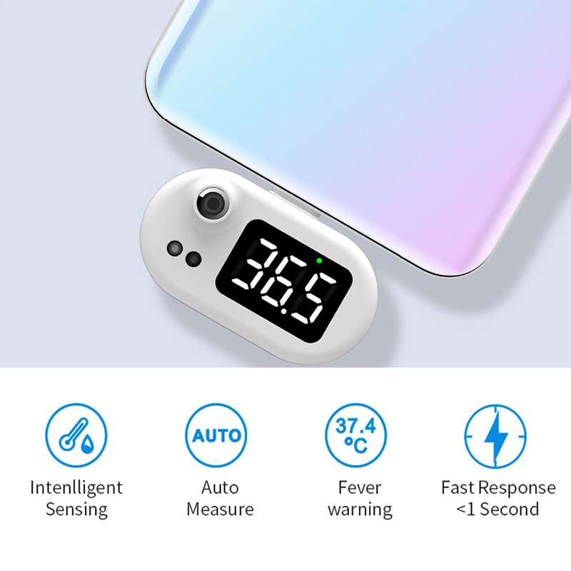 Small Smart Thermometer Mobile Phone Plug and Play For iOS USB-C Human Body Thermometer Portable ℃℉ Infrared Thermometer Digital