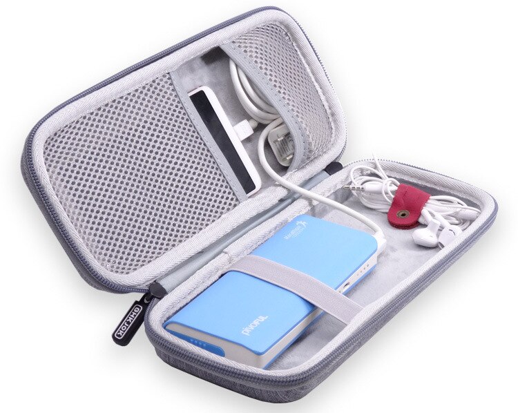 Hard Case Shell Carrying Storage Reistas Voor Romoss Powerbank/Externe Harde Schijf/Hdd/Elektronica/Accessoires U Disk: Grey