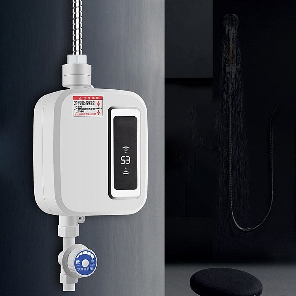 Mini máquina de aquecimento instantâneo para chuveiro, uso doméstico, aquecedor de água termostático, rápido aquecimento de água elétrico