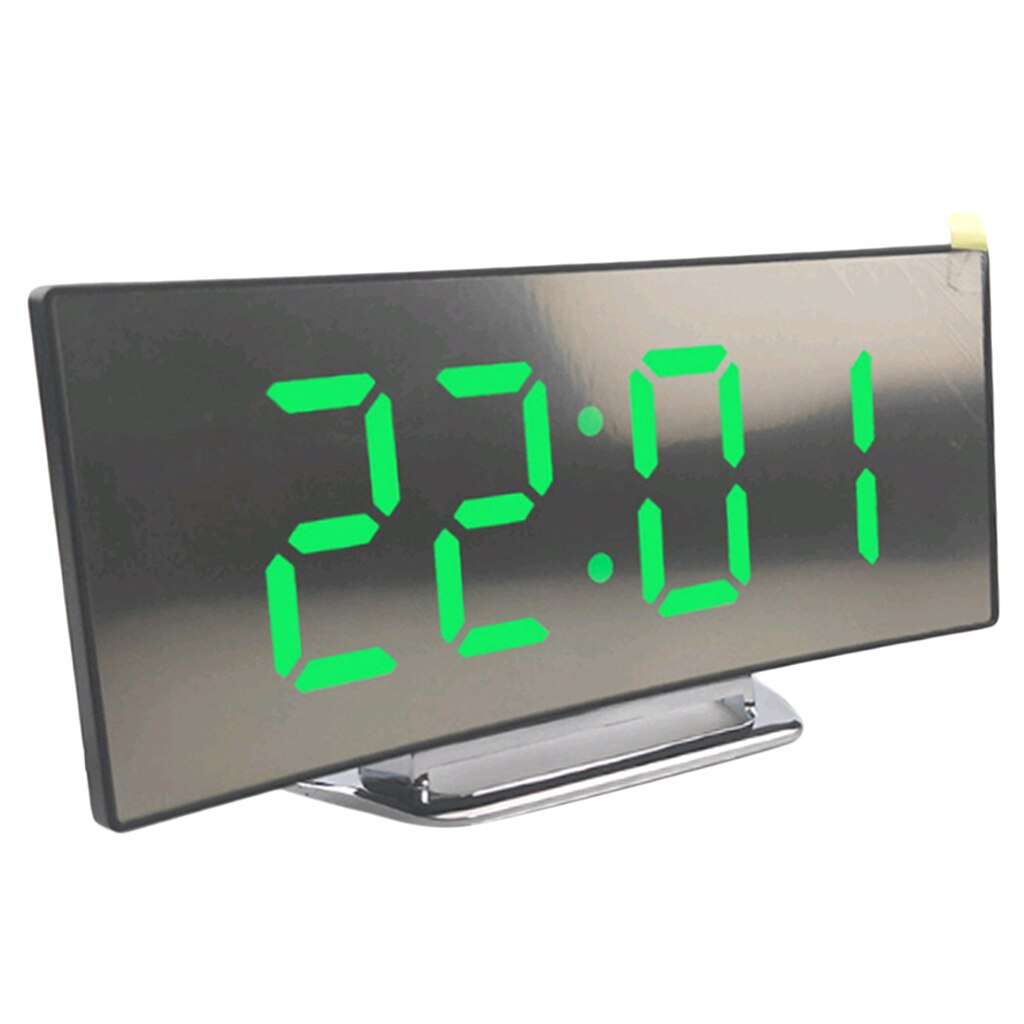 Ledet digitalt stort stort snooze vægværelse skrivebord alarm ur nummer display: Grøn