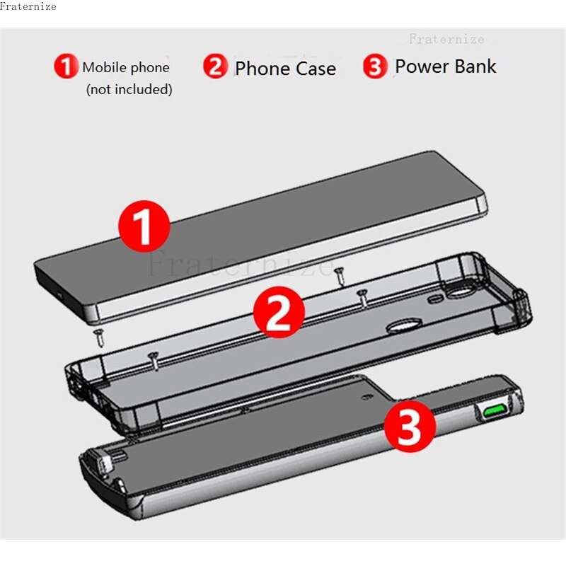 Funda de cargador de batería externa para Xiaomi Mi 8 8 SE, carcasa portátil, powerbank Capa