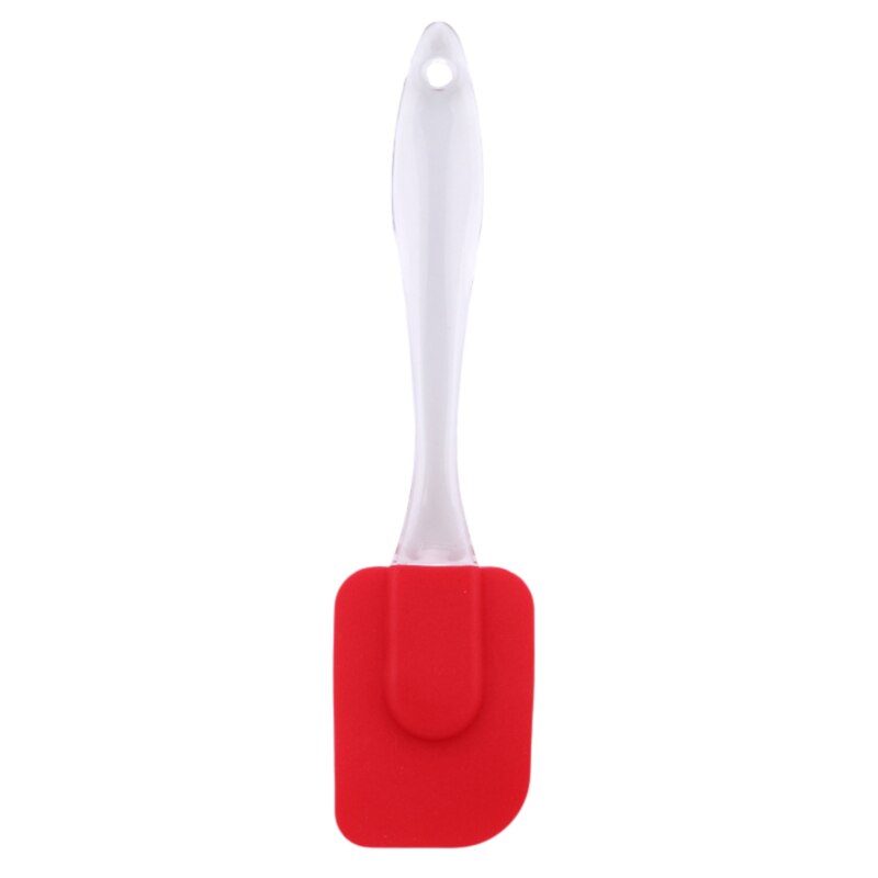  Heat Resistant Integrate Handle Silicone Spoon Scraper Kitchen Utensil Turners Spatula Pan Spatula Cake Kitchen Cooking Tool: Red C