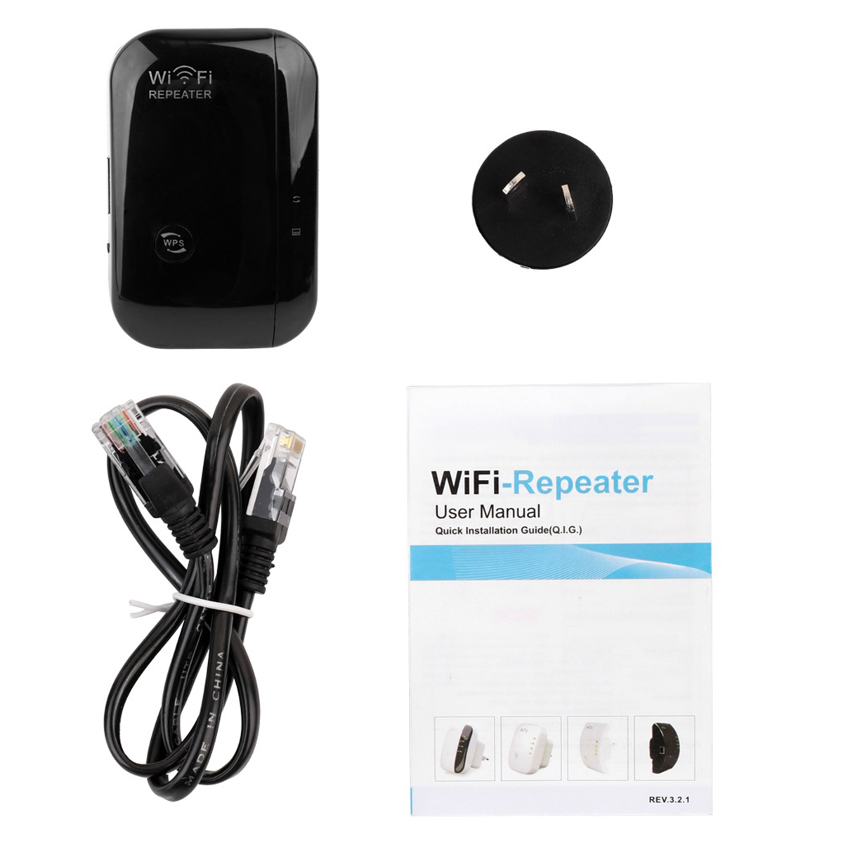 300Mbps WiFi Repeater Wireless Router Range Extender Easy Set-Up Signal Booster WPS With LED Light Indication Supports AP