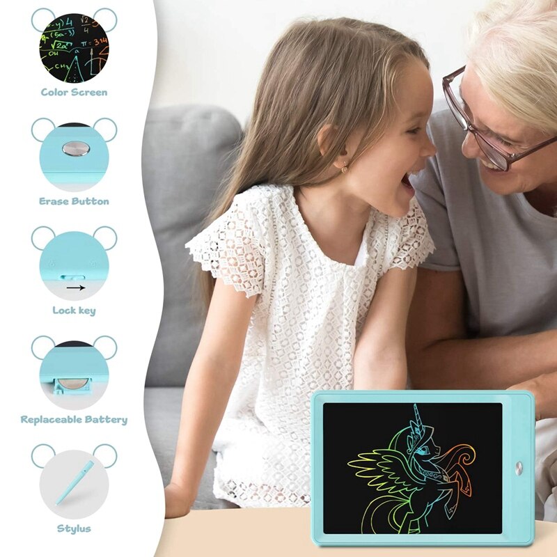 LCD Writing Tablet 10 Inch Doodle Board, Toys For 3-6 Years Old Girls Boys, Electronic Drawing Tablet Drawing Pads