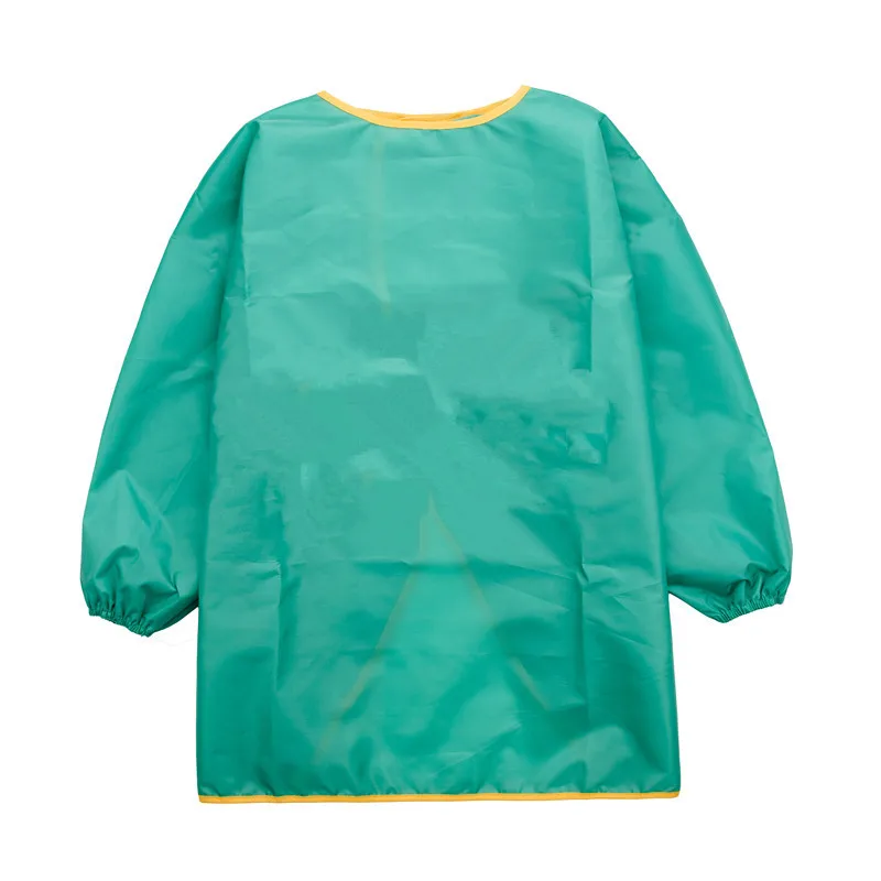 Delantal impermeable de manga larga para niños, arte escolar, pintura artesanal, cocina, cocinero, bebé, niña, alimentación, bata, dibujo DIY: S / Verde